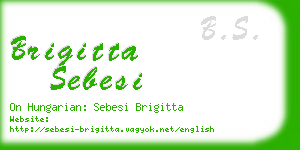 brigitta sebesi business card